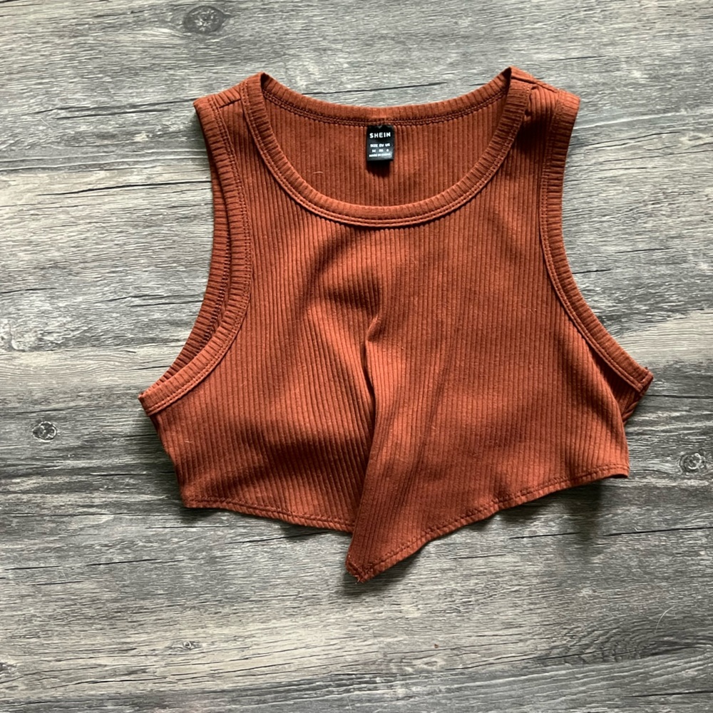 SHEIN brown tank top crop top